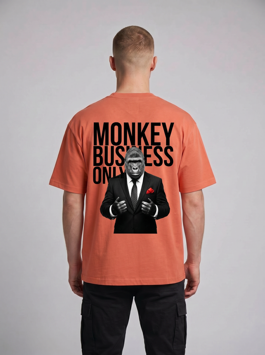 Camiseta gráfica oversize Monkey Business Only