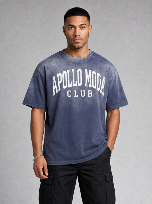 Camiseta extragrande Club con degradado lavado