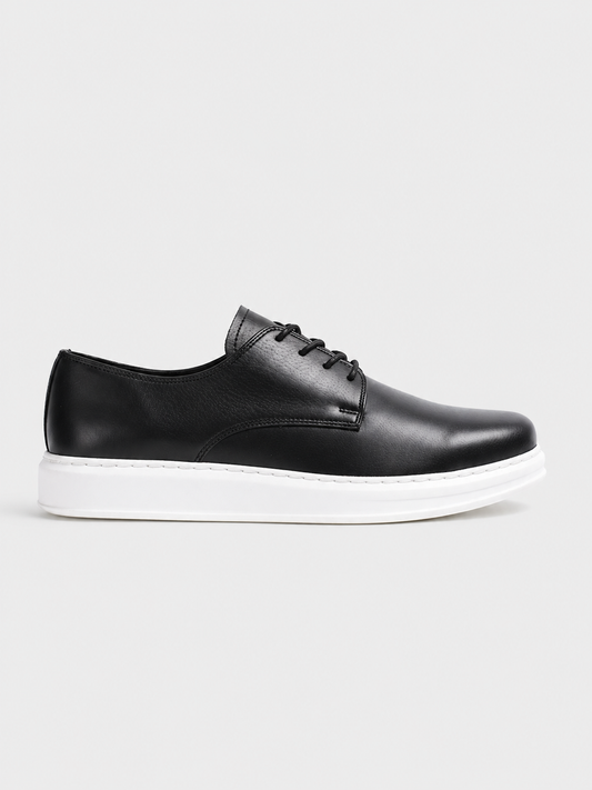 Lazio Monochrome Classic dress shoe in black by Apollo Moda
