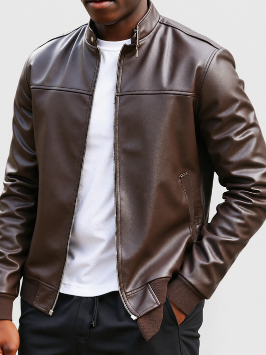 Men's Retro Casual PU Leather Jacket