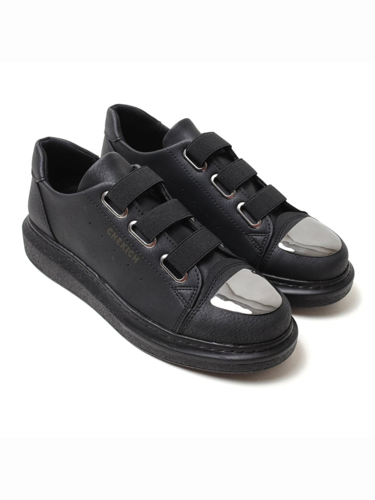 Luiz X Midnight Majesty slip-on sneaker in black by Apollo Moda, view 3