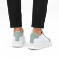 Apollo Moda men's Titan Sage white and green lace-up sneaker, fourth angle