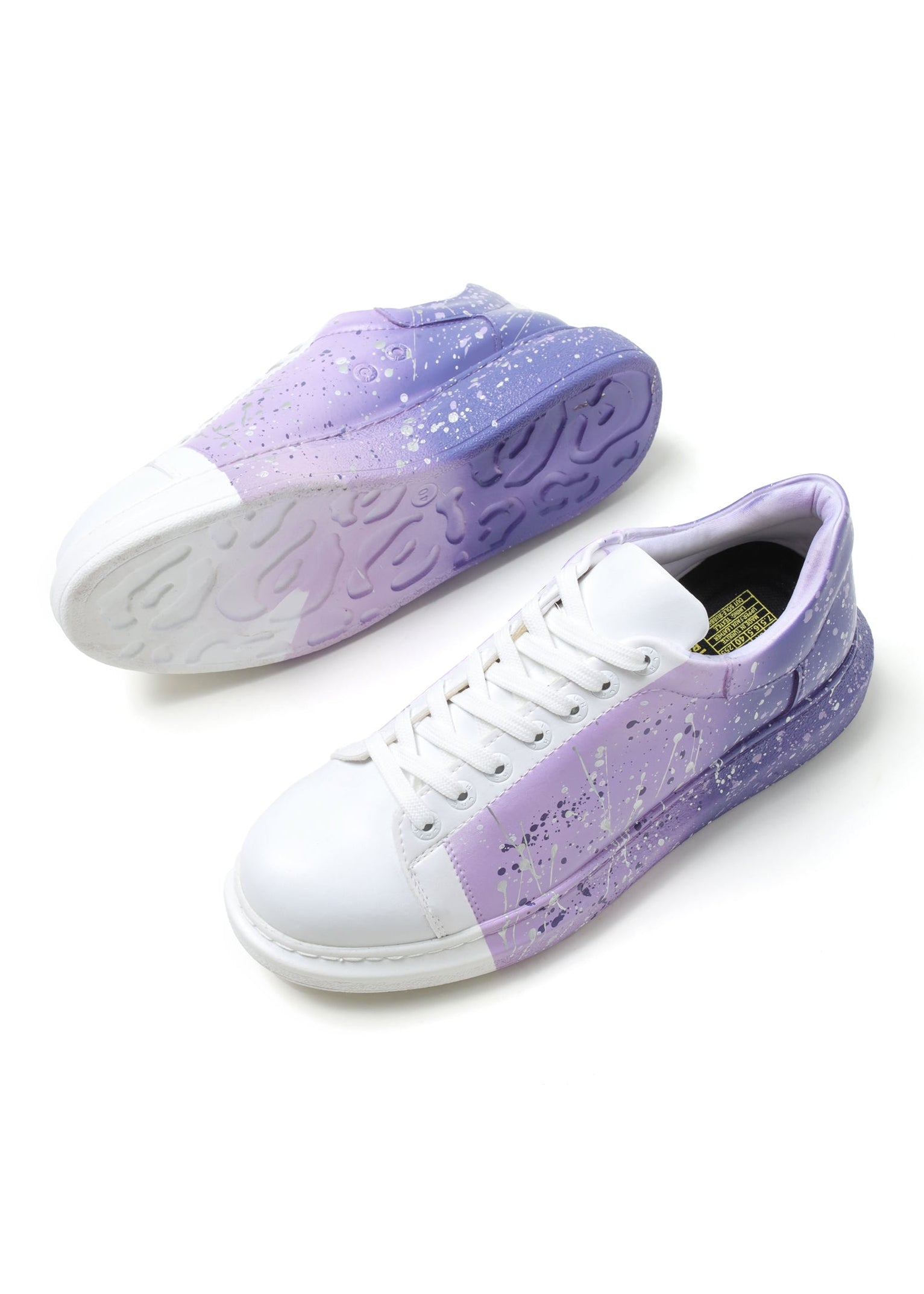 Apollo Moda men's Urban Pulse Tempo Drive lavender splatter sneaker, fourth angle