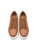 Arion Terra brown and white leather casual sneaker by Apollo Moda, fourth angle