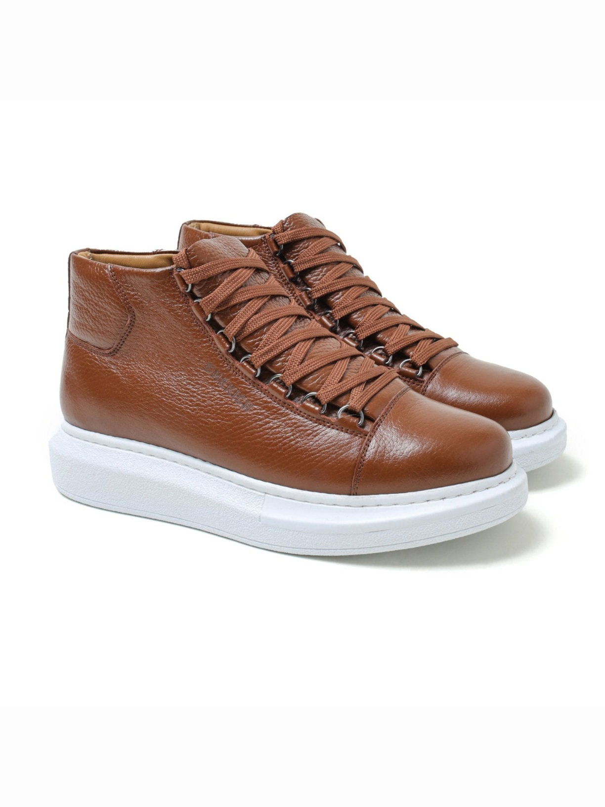 Kelly Rustic Rendezvous brown lace-up high-top boot by Apollo Moda, third angle