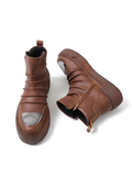 Luka Earthy ankle boot in brown by Apollo Moda, view 4