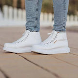 High Top Platform Sneakers for Men by Apollo | Kelly in Pristine Purity