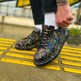 Hand-Painted Customized Sneakers for Men by Apollo Moda | Stardust Horizon