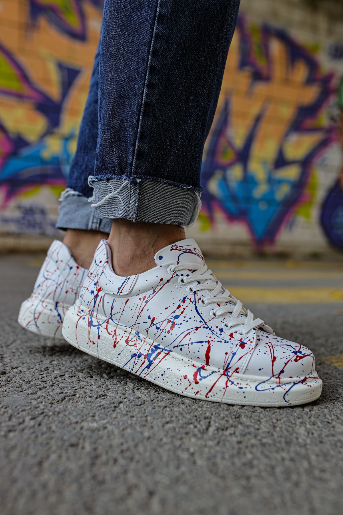 Hand-Painted Customized Sneakers for Men by Apollo Moda | Stardust Vibe