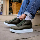 High Top Platform Sneakers for Men by Apollo | Kelly in Verdant Vitality