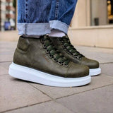 High Top Platform Sneakers for Men by Apollo | Kelly in Verdant Vitality