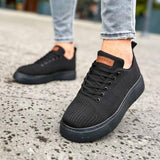 Low Top Knitted Casual Sneakers for Men by Apollo Moda | Kotor Midnight Craftsmanship