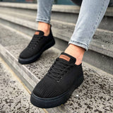 Low Top Knitted Casual Sneakers for Men by Apollo Moda | Kotor Midnight Craftsmanship