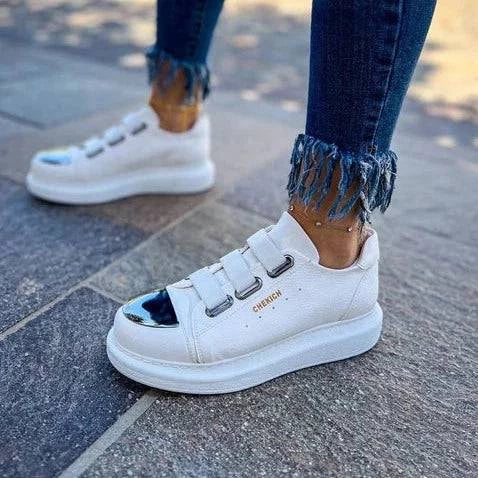 Women's Luiz X Pristine Purity slip-on sneaker in white by Apollo Moda, view 6