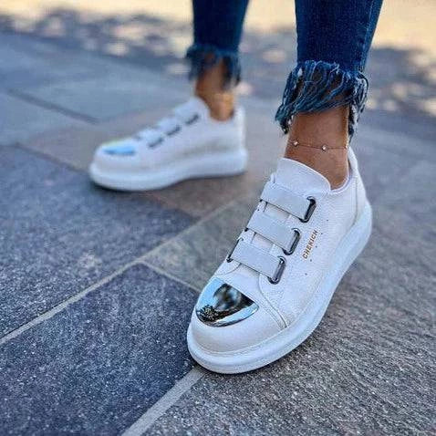 Women's Luiz X Pristine Purity slip-on sneaker in white by Apollo Moda, view 4