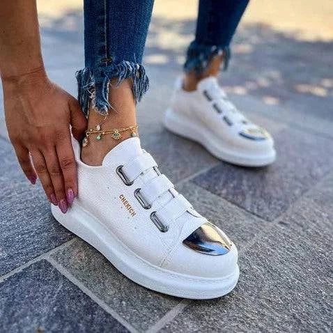 Women's Luiz X Pristine Purity slip-on sneaker in white by Apollo Moda, view 5