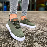 Low Top Knitted Casual Sneakers for Men by Apollo Moda | Kotor Emerald Breeze