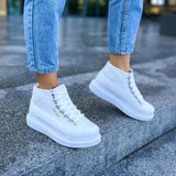 High Top Platform Sneakers for Men by Apollo | Kelly in Pristine Purity