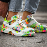 Hand-Painted Customized Sneakers for Women by Apollo Moda | Lisbon Flowers