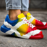 Hand-Painted Customized Sneakers for Women by Apollo Moda | Lisbon Multicolor