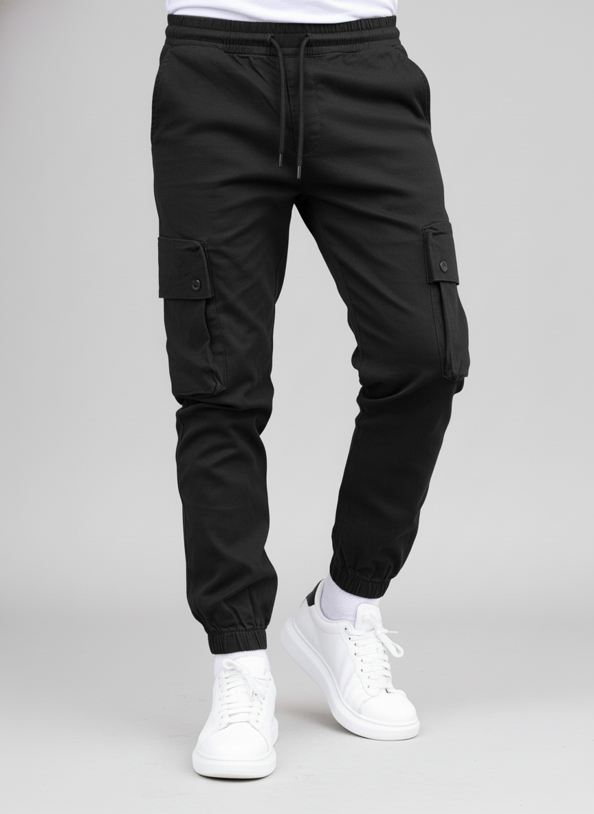 Men's Cargo Trousers With Slanted Pockets