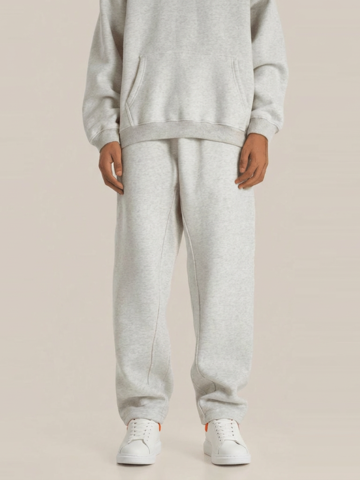 Fleece Oversized White Sweatpants