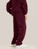 Fleece Oversized Bordeaux Sweatpants