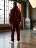 Fleece Oversized Bordeaux Sweatpants