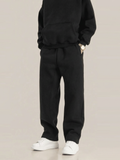 Fleece Oversized Black Sweatpants