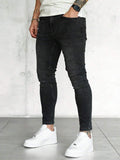 Men Slant Pocket Skinny Jeans