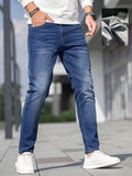 Men Slant Pocket Skinny Jeans