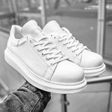 Low Top Casual Everyday Sneakers for Men by Apollo Moda | Pluto Pure White