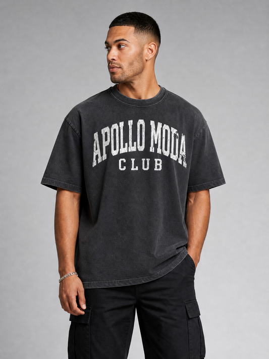 Camiseta extragrande Club con degradado lavado
