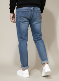 Men Slant Pocket Carrot Jeans