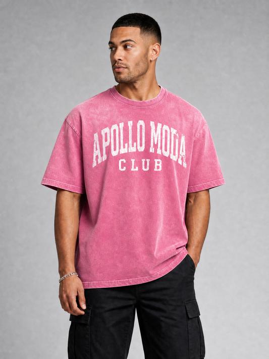 Camiseta extragrande Club con degradado lavado