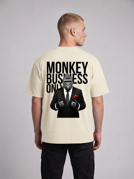 Camiseta gráfica oversize Monkey Business Only