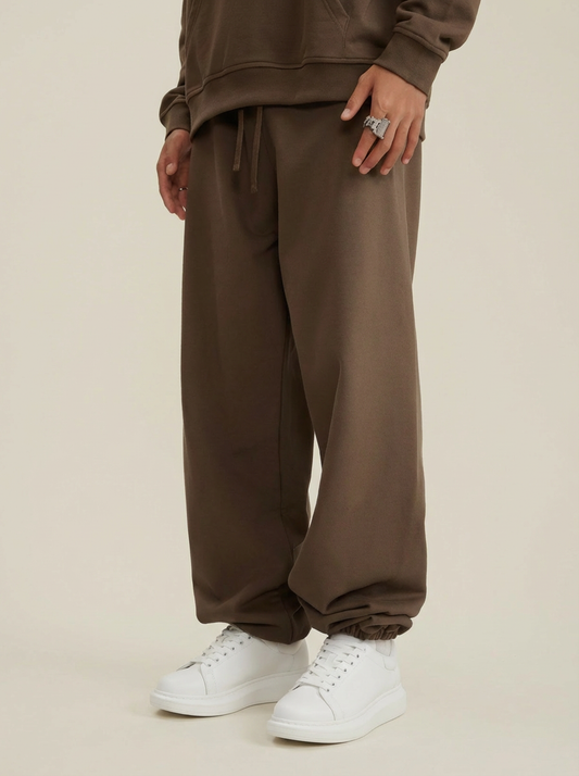 Pantalones deportivos de algodón pesado marrones Apollo