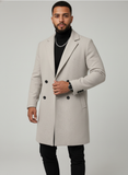 Men’s Double-Breasted Long Coat