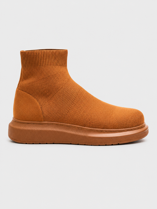 Torino X Espresso Essence knit ankle boot in brown by Apollo Moda