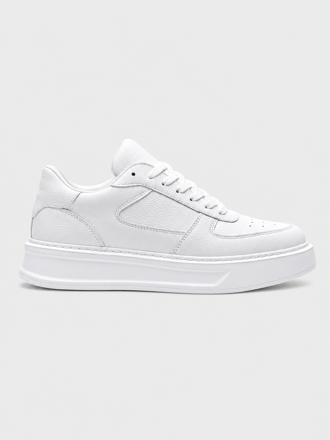 Apollo Moda Men's Artemis Pure all-white casual walking sneaker, main product photo