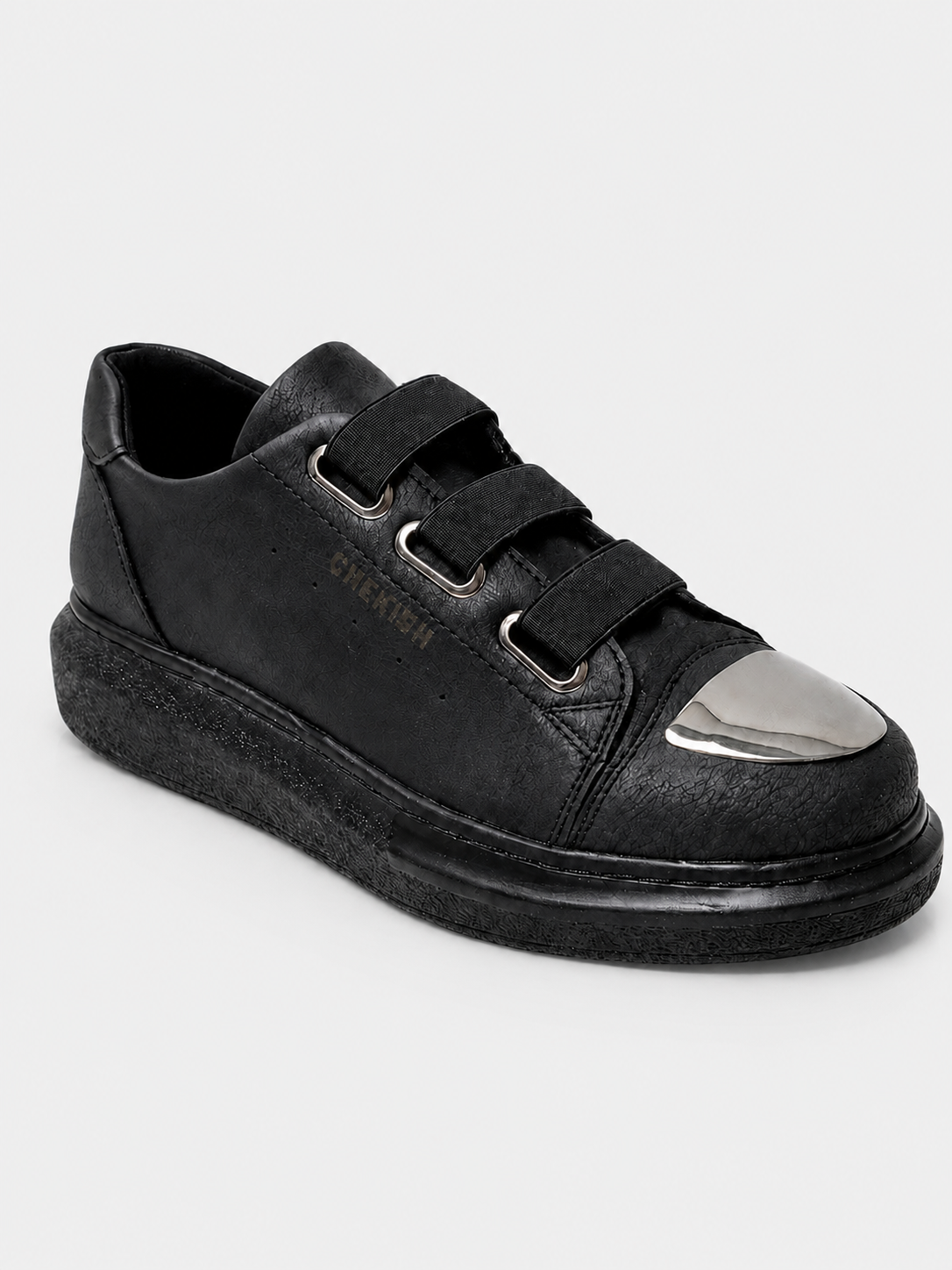 Luiz X Midnight Majesty slip-on sneaker in black by Apollo Moda