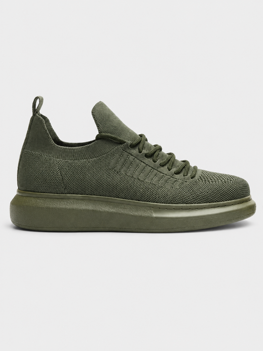 Torino Emerald Allure knit casual sneaker in green by Apollo Moda