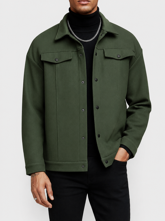 Men's Long Sleeve Loose Casual Overcoat