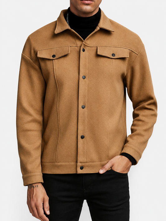 Men's Long Sleeve Loose Casual Overcoat