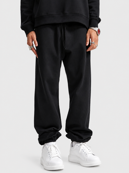 Apollo Heavyweight Cotton Black Sweatpants