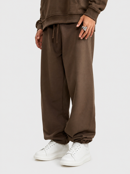 Apollo Heavyweight Cotton Brown Sweatpants