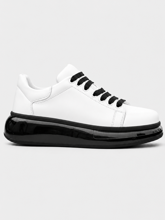 Stark Contrast Collection casual sneaker in white by Apollo Moda