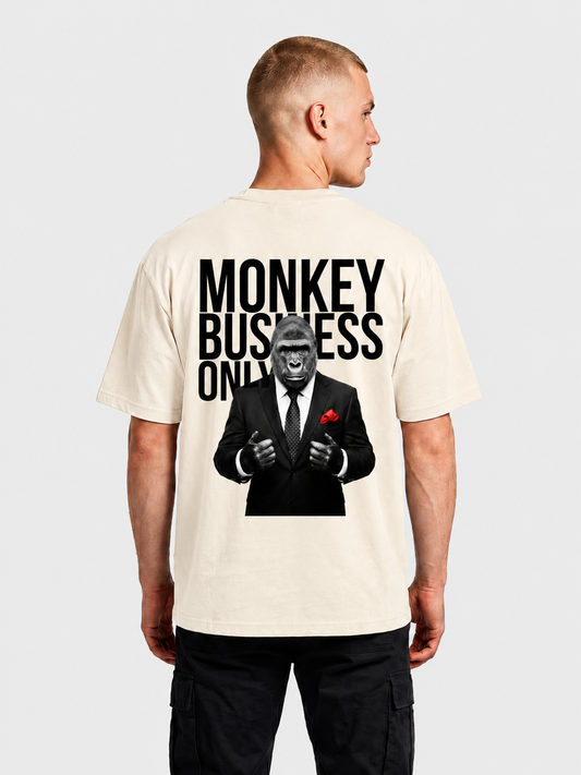 'Monkey Business Only' Oversized Graphic Tee