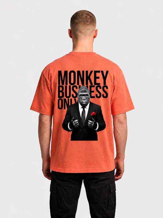 'Monkey Business Only' Oversized Graphic Tee