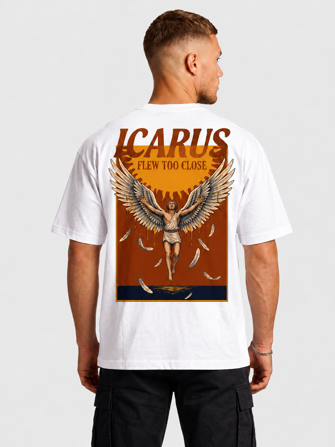Icarus Flew Too Close Oversized Graphic Tee